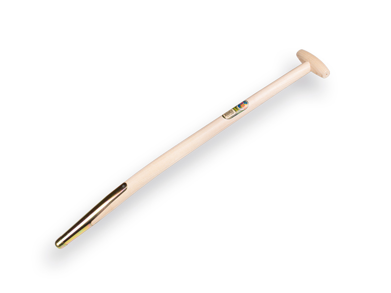 Mestvorksteel ATLAS 85 cm gebogen, met veerbus en doorgestoken hilt, geboord