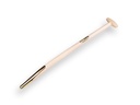 Mestvorksteel ATLAS 85 cm gebogen, met veerbus en doorgestoken hilt, geboord
