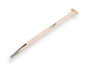 Mestvorksteel ATLAS 95 cm gebogen, met veerbus en doorgestoken hilt, geboord