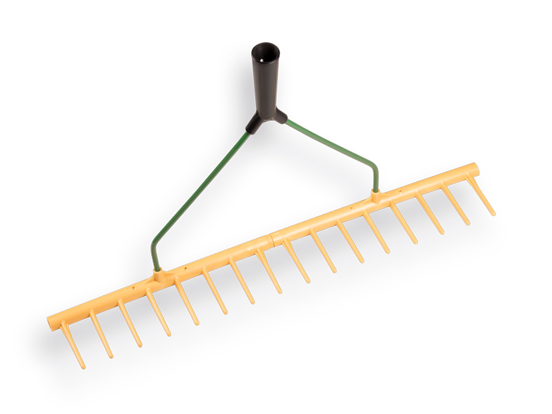 Polyhark - Hooihark JOST recht 16 tands 65 cm, zonder egaliseerstrip en steel