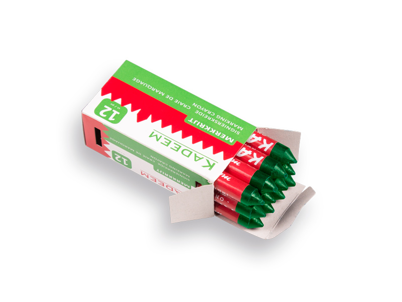 Merkkrijt - waskrijt KADEEM GROEN, diameter 13 mm (per doos van 12 stuks)