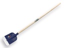 Betonschop ATLAS DIAMANT 1/2 0 blauw afgerond, met ATLAS batsesteel 130 cm gebogen