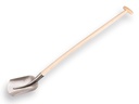Schepbats 3/4 00, blank gelakt met PE Import schopsteel 110 cm