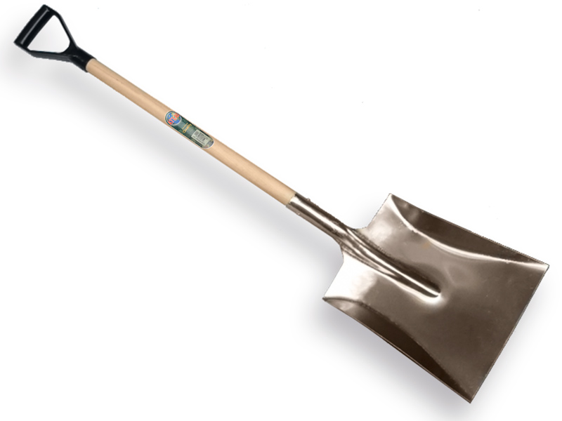 Ballastschop aluminium nr. 6 zonder strip, 34,5 x 30 cm, met PD-steel 90 cm