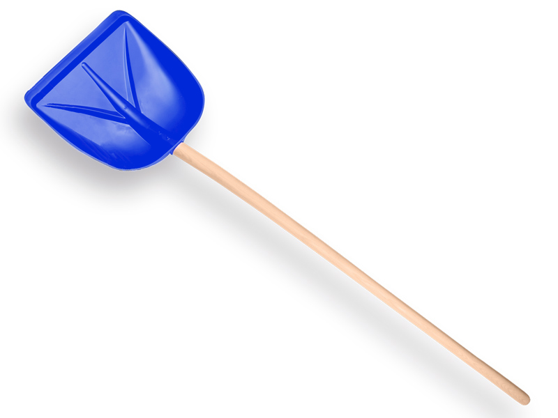 Voerschop - sneeuwbats ATLAS kunststof 40 cm, met gebogen ESSEN batsesteel 130 cm