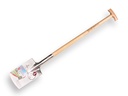 Spade IDEAL 1001 nr.2 gepolijst, met ESSEN T-steel 85 cm, bladmaat 18 x 28 cm