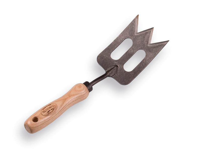 Handspork DE WIT gesmeed 8 cm, met ESSEN handvat 14 cm