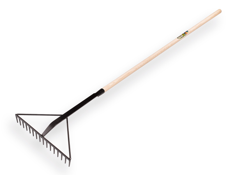 Asfalthark ATLAS versterkt zwart, 16 tands met dul 60 cm en ESSEN steel 130 cm