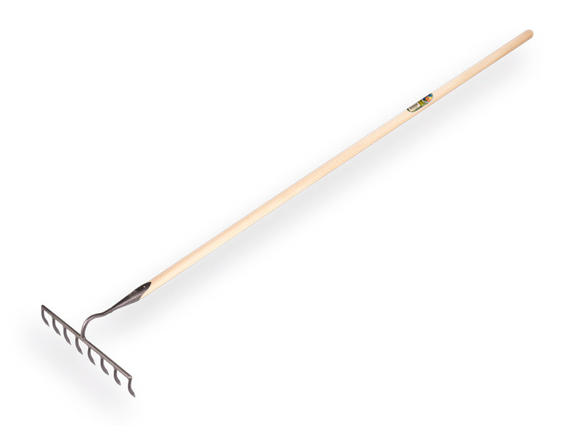 Bouwhark DE WIT gesmeed met 8 gebogen tanden en ATLAS steel 160 x 3,2 cm