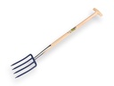 Spitvork ATLAS 4 tands blauw, met ESSEN T-steel 85 cm