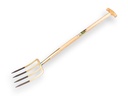 Spitvork OFFNER 4 tands brons, met dul en ATLAS T-steel 90 cm