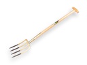 Spitvork OFFNER 4 tands brons, zwaar model met dul en ATLAS T-steel 90 cm