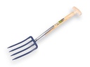 Spitvork ATLAS kort 4 tands blauw, met ESSEN T-steel 50 cm