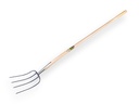 Mestvork ATLAS 4 tands blauw, met ESSEN knopsteel 135 cm