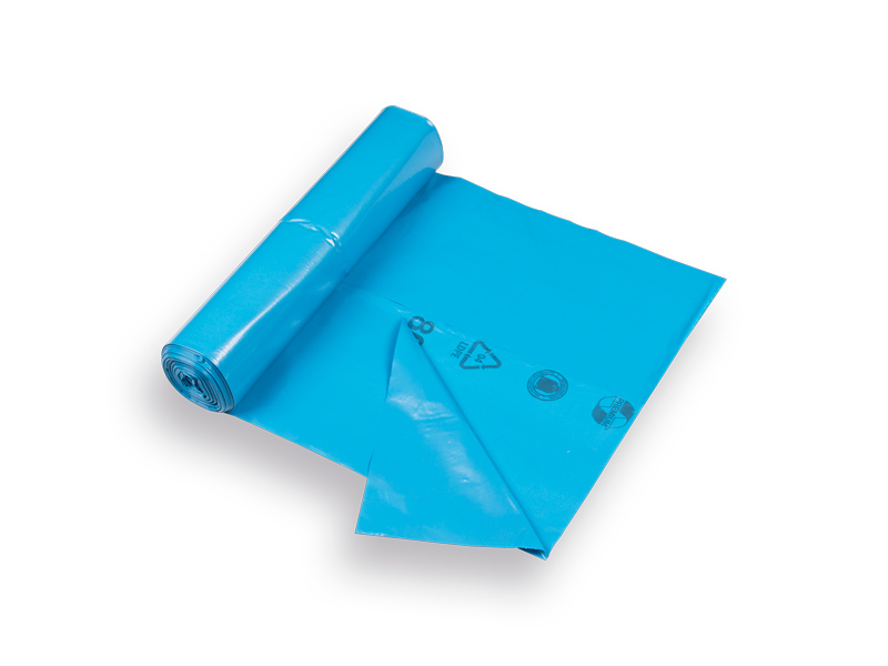 Vuilniszak Premium 70 x 110 cm blauw, dikte 37 mµ, 25 stuks per rol