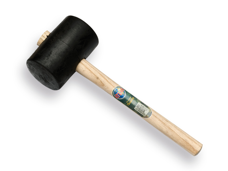 Rubberhamer GRIPLINE nr. 4 zacht, 1,2 kg Ø 90 x 140 mm, met ESSEN steel