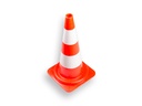 Pilon - Verkeerskegel KONVOX 50 cm PE, oranje met witte banden
