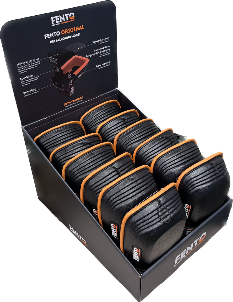 Counterdisplay FENTO inclusief 6 paar FENTO ORIGINAL kniebeschermers