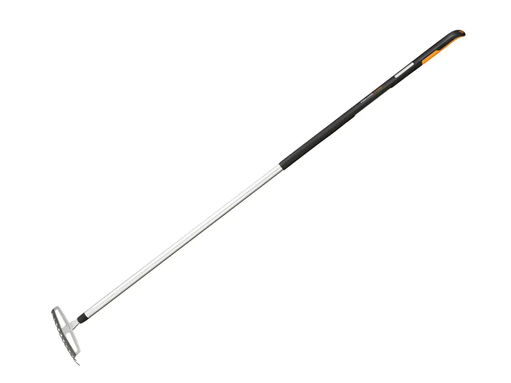 Rozenhark FISKARS Xact S met RVS tanden en aluminium steel 160 cm