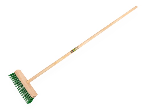 [1308264] Onkruidbezem licht model, groene PPN/verzinkt staaldraad 29 cm, met IKAPE steel 150 x 2,4 cm. FSC 100%