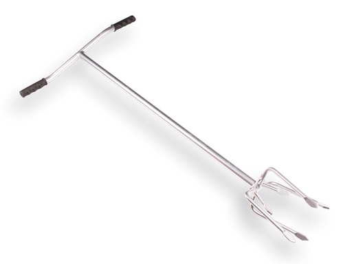 [1319300] Tuinklauw - Spitwroeter verzinkt, met 4 tanden en brede greep