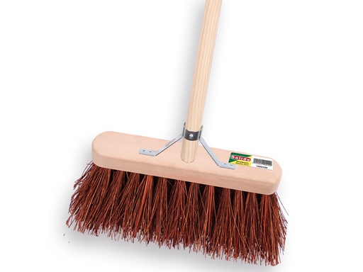 [1490376] Straatbezem SOLIDE bassine 29 cm, met IKAPE steel 140 x 2,8 cm en stokhouder. FSC 100%