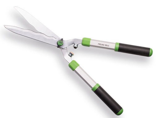 [1505930] Heggenschaar FREUND 1954 A 62 cm, blad 24 cm golfsnede, aluminium grepen