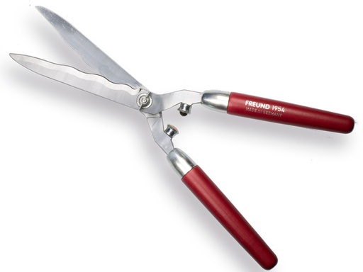 [1505980] Heggenschaar FREUND 1954 57 cm, blad 24 cm golfsnede, houten grepen