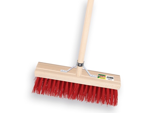 [1550125] Straatbezem SOLIDE PPN 35 cm, vlakke kap, met IKAPE steel 150 x 2,8 cm en stokhouder. FSC 100%