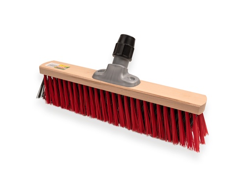 [1550180] Bezem SOLIDE X-model, PPN zwart/rood 40 cm, met stokhouder, zonder steel
