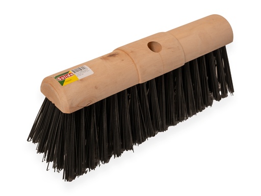[1550325] Wegenbouwbezem SOLIDE PVC zwart 40 cm, vezeldikte 1,5 mm, ronde kap, zonder steel. FSC 100% (uitlopend: alternatief = 1550320)