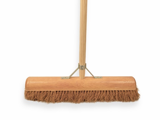 [1550555] Zaalveger SOLIDE kokos 50 cm, ronde kap, met IKAPE steel 150 x 2,8 cm en stokhouder