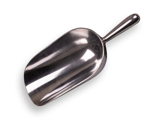 [29797] Meelschep aluminium 1600 gram, 13 x 26 cm, rond model, lengte 37 cm