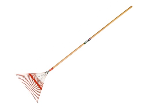 [1315540] Bladhark POLET staal, 22 platte tanden en veerbeugel, met ESSEN steel 150 x 2,4 cm