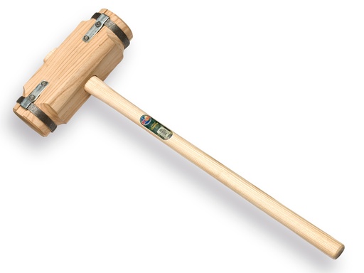 [650820] Friese sleg - Paalhamer ATLAS, gelamineerd Essenhout, stalen ringen en zijbeslag, ovale steel 100 cm