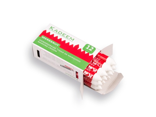 [738010] Merkkrijt - waskrijt KADEEM WIT, diameter 13 mm (per doos van 12 stuks)