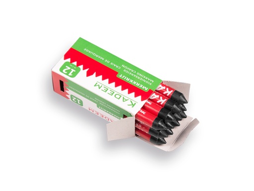 [738040] Merkkrijt - waskrijt KADEEM ZWART, diameter 13 mm (per doos van 12 stuks)