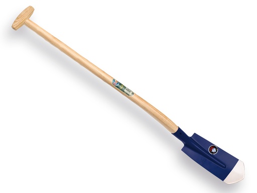 [755810] Kabelschop ATLAS DIAMANT 11,5 cm 3/4 blauw, onderkant spits, met ATLAS schopsteel 110 cm