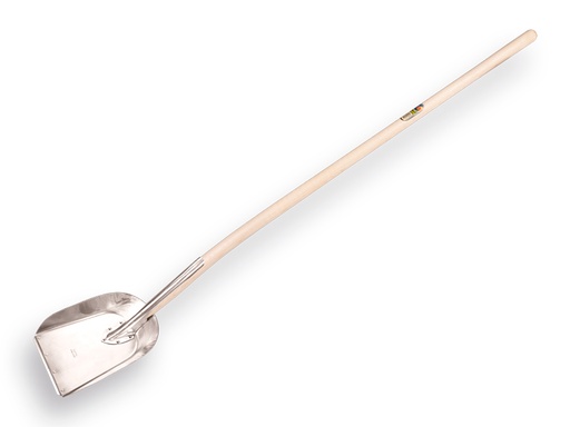 [780100] Stalschop OFFNER aluminium met strip, 25 x 41 cm, met ATLAS batsesteel 140 cm