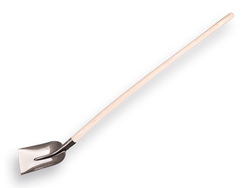 [780653] ACTIE Betonschop 1/2 0 blank gelakt met PE ESSEN batsesteel 130 cm gebogen