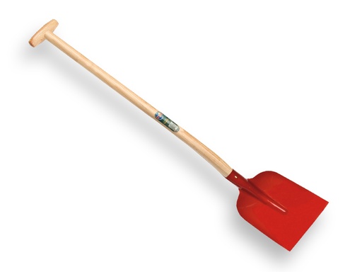 [780965] Betonschop ATLAS 1/2 0 rood, extra gehard, met ATLAS schopsteel 100 cm gebogen
