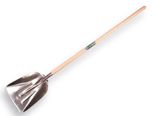 [790130] Graanschop OFFNER aluminium met strip en ATLAS batsesteel 130 cm