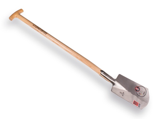 [810064] Spade IDEAL 1006 nr.2 gepolijst, met ESSEN T-steel 85 cm, bladmaat 17,5 x 28 cm