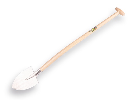 [810205] Barneveldse spade - Plagschop ATLAS DIAMANT gesmeed spits, met ATLAS T-steel 100 cm gebogen