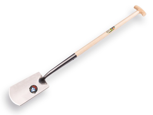 [811055] Zwanenhalsspade ATLAS DIAMANT gepolijst, met ATLAS T-steel 80 cm en Engelse Kruk