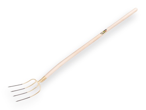 [811130] Mestvork OFFNER 4 tands brons met dul en ATLAS batsesteel 130 cm