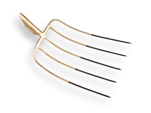 [811160] Bladvork OFFNER 5 tands met veerdul, 45 cm lang, zonder steel