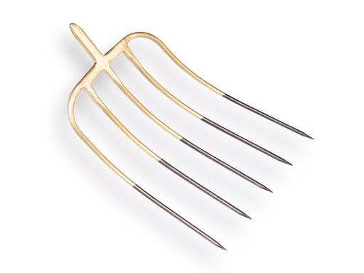 [815120] Mestvork OFFNER 5 tands brons met stift, zonder steel