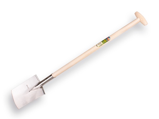 [828600] Tuinspade ATLAS DIAMANT gepolijst, RONDE OPSTAP, met ATLAS T-steel 85 cm