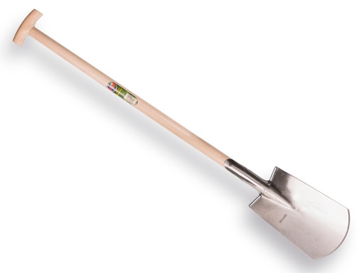 [828700] Spade ATLAS DIAMANT gepolijst, RONDE OPSTAP, met ATLAS T-steel 95 cm